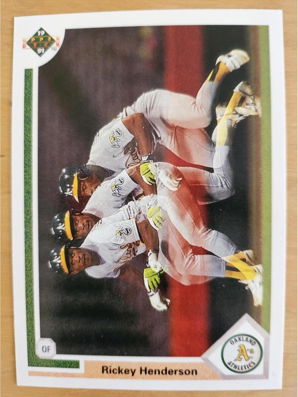 1991 Upper Deck Oakland Athletics Baseball Card #444 Rickey Henderson